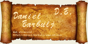 Daniel Barbulj vizit kartica